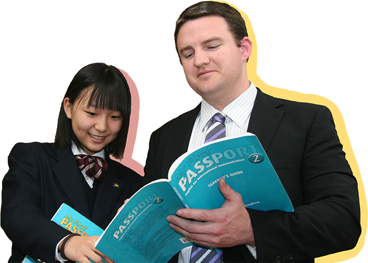 英会話教師と生徒画像